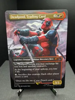 MTG Secret Lair Deadpool Trading Card Non Foil Borderless NM - Image 1