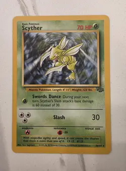 Pokemon Scyther TCG Jungle Card 26/64 Unlimited Rare Non-holo - NM - Image 1