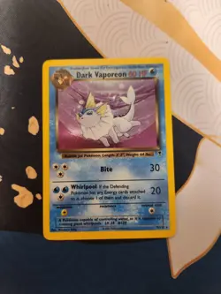 Dark Vaporeon 9/110 Legendary Collection Holo Pokemon Trading Card Game - Image 1