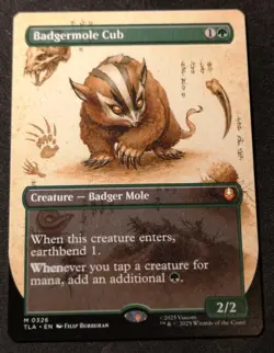 Badgermole Cub - Borderless - TLA - MTG - EN - NM - 0326 - Image 1