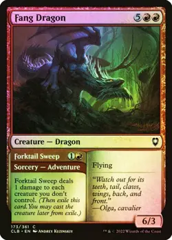 NM Foil Fang Dragon, MTG, Baldur's Gate, Magic the Gathering, 173 - Image 1