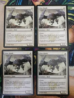 MTG - Glint Hawk - Scars of Mirrodin SP/NM x4 (playset) - Image 1