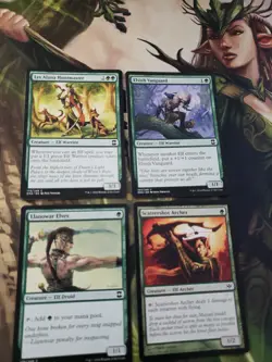 Llanowar Elf + Scattershot Archer + Lys Alana Huntmaster + Elvish Vanguard Lot - Image 1