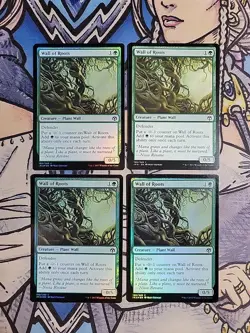 4x Wall of Roots (3 Are Foil) - NM/LP Iconic Masters IMA MTG Magic - Image 1