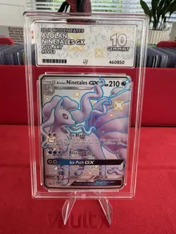 Pokemon TCG Alolan Ninetales GX Hidden Fates SV53/SV94 Ace 10 - Image 1
