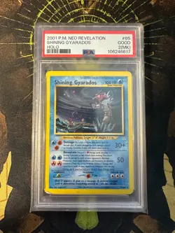 Pokemon Shining Gyarados 65/64 Neo Revelation Vintage Holo SWIRL PSA 2 - Image 1