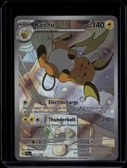 Pokemon TCG Raichu 211/193 Paldea Evolved Illustration Rare NM - Image 1