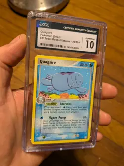 (POP 15) CGC 10 GEM MINT Quagsire 26/109 EX Team Rocket Returns Pokemon 2004 - Image 1