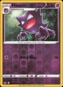 Pokemon - Haunter #056/198 - SWSH06: Chilling Reign Reverse Holo - Image 1