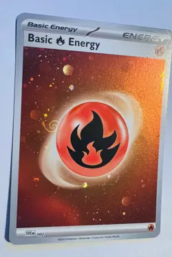 151 Basic Fire Energy - HD Cosmo Holo - PERFECT MEW TAIL SWIRL - Image 1