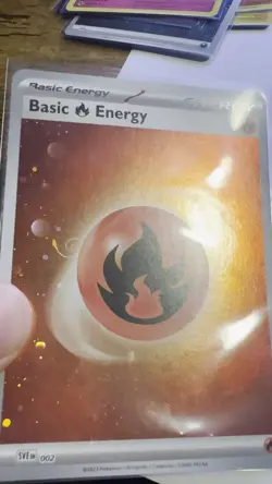 151 Basic Fire Energy - HD Cosmo Holo - PERFECT MEW TAIL SWIRL - Image 2