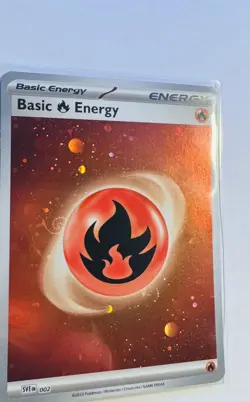 151 Basic Fire Energy - HD Cosmo Holo - PERFECT MEW TAIL SWIRL - Image 3