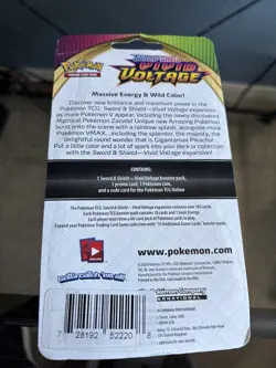 Pokemon TCG Vivid Voltage Grookey Booster Pack With Coin - Factory Sealed - Image 2