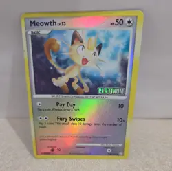 2008 Pokemon, D&P Legends Awakened BK Promos #106/146 Meowth, Reverse Holo (c) - Image 1