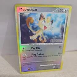 2008 Pokemon, D&P Legends Awakened BK Promos #106/146 Meowth, Reverse Holo (c) - Image 2