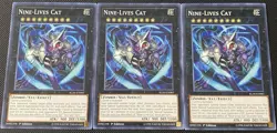 Nine-Lives Cat IGAS-EN083 Ignition Assault 1st Edition (x3) - Yugioh Card - Image 1