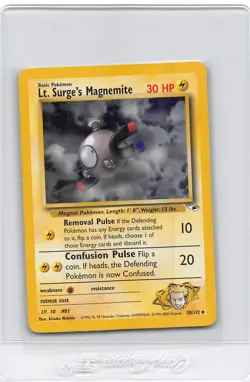 Lt. Surge’S MAGNEMITE 50/132 - COMMON - Gym Hero - VINTAGE POKEMON CARD - NM/LP - Image 1