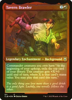 1x NM Etched Foil Tavern Brawler - Battle for Baldur's Gate [MTG] pack fresh - Image 1