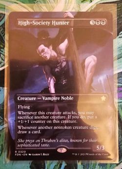 Magic the Gathering - High-Society Hunter - Foundations - Borderless - MTG - Image 1