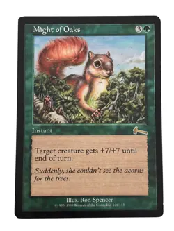 MTG Might of Oaks Urza's Legacy LP Vintage Old School Magic the Gathering - Image 1