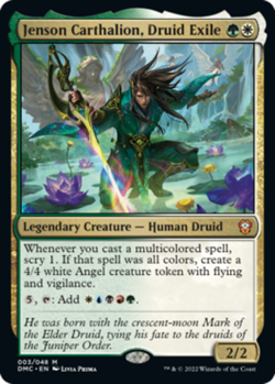 Near Mint, English - 1 x MTG Jenson Carthalion, Druid Exile - Foil Commander: Do - Image 1