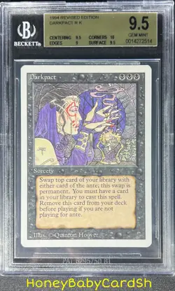 MTG 3rd Edition Revised 1994 Darkpact BGS 9.5 GEM MINT Old School - Image 1