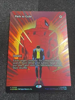 Path to Exile 0004 Foil Borderless Marvel Spider-Man Magic Magic MTG Card - Image 1