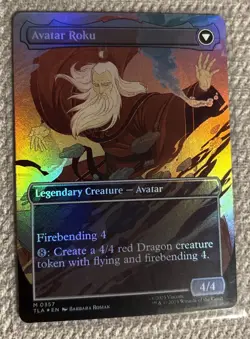 MTG The Legend of Roku (Borderless) [FOIL] - Avatar: The Last Airbender NM - Image 2