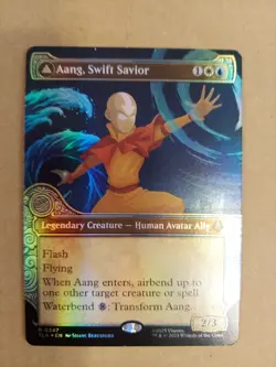 MTG Aang, Swift Savior TLA 0347 R NM Showcase FOIL - Image 1