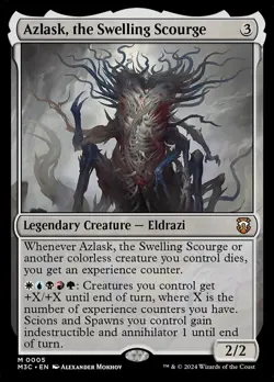 Near Mint, English - 1 x MTG Azlask, the Swelling Scourge - Foil Commander: Mode - Image 1