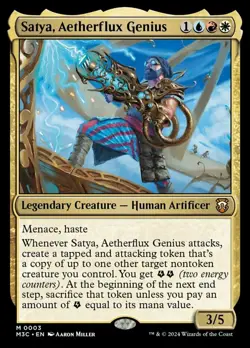 Near Mint, English - 1 x MTG Satya, Aetherflux Genius Commander: Modern Horizons - Image 1