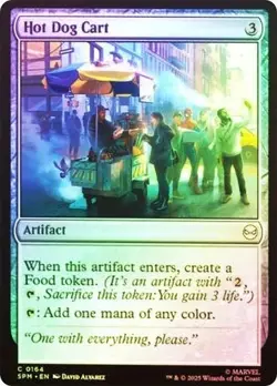 Hot Dog Cart 0164 (Foil) (NM) Spider-Man SPM Magic MTG - Image 1