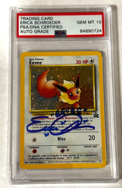 Eevee Holo Erica Schroeder PSA/DNA 10 Auto 2000 Pokemon Black Star Promo #11 - Image 1