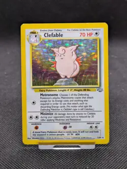 Clefable 1/64 Holo Jungle Set Pokemon Card WOTC Played - Image 1