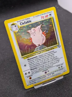 Clefable 1/64 Holo Jungle Set Pokemon Card WOTC Played - Image 2