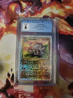 CGC 6 Graveler 2002 Legendary Collection 44/110 Reverse Holo Pokemon - Image 1