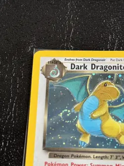 Pokemon Team Rocket Dark Dragonite Holo Rare TCG Card 5/82 - SWIRL - Image 2