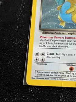 Pokemon Team Rocket Dark Dragonite Holo Rare TCG Card 5/82 - SWIRL - Image 5