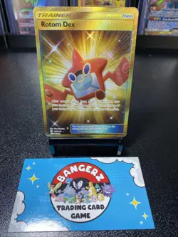 Pokemon TCG Rotom Dex Gold (Secret) 159/149 SM Base Set Holo - Image 1
