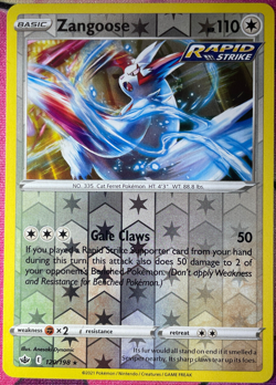 Zangoose Reverse Holo Rare - 120/198 - Chilling Reign Pokemon 2021 - Image 1