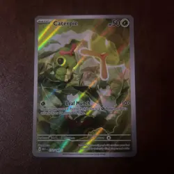 Pokemon TCG Caterpie 172/165 Scarlet & Violet 151 Illustration Rare - Image 1
