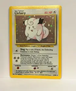 Pokemon TCG Clefairy #5/102 Base Set Holo, 1999 - Image 1