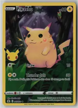 Pikachu 005/025 Pokemon TCG Celebrations Card Rare Holo (Near Mint) NM 1 - Image 1