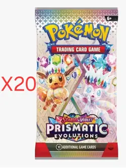 20x Lot - Pokemon TCG Prismatic Evolutions Booster Pack Lot - Factory Sealed - Image 1
