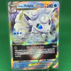 Alolan Vulpix VSTAR Pokemon Card Snow Mirage Silvery Snow Star Holo 034/195 NM - Image 1
