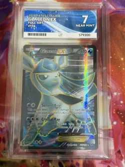 Pokemon Glaceon EX Full Art Ultra Rare XY Fates Collide 116/124 ACE 7 not psa - Image 1