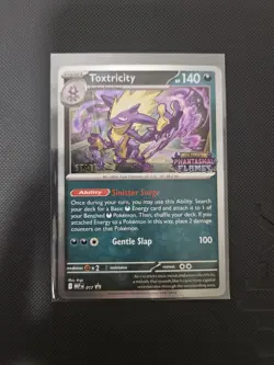 Pokemon TCG Toxtricity 017 Phantasmal Flames Prerelease Stamped Staff Promo Holo - Image 1