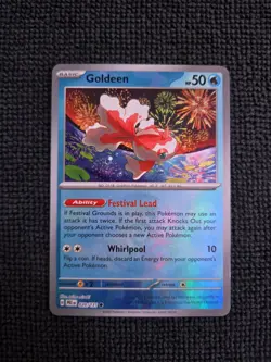 Pokemon TCG Goldeen Prismatic Evolutions Masterball Holo Card 020/131 S&V NM - Image 2