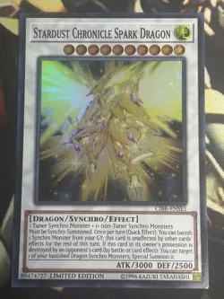 Yugioh: Stardust Chronicle Spark Dragon - CIBR-ENSE1 Super Rare Limited Ed NM - Image 1