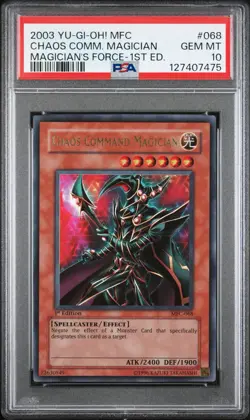 CHAOS COMMAND MAGICIAN-1ST EDYU-GI-OH! MFC 2003 068 PSA 10 - Image 1
